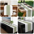 thumbnail image 6 of Sage Green Striped Table Runner 108 Inches Long, Modern Geometric Abstract Art Kitchen Coffee Dining Table Decoration for Home Party Birthday Wedding Home Decor 13x108 Inches, 6 of 8