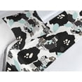 thumbnail image 3 of Fashion Bed Runner Set, Monochrome Abstract Flowers Leaves Pastel-Colored Art on Plain Back, Decorative Bedding Scarf & a Pillow Sham for Hotels Homes, Twin, Charcoal Grey and Seafoam, by Ambesonne, 3 of 3