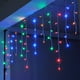 thumbnail image 3 of Cortina de luces navideñas con forma de copo de nieve, cadena de luces LED con cascada para decoración de exteriores, 5 m de caída, para fiestas en el jardín y vacaciones, 3 of 5