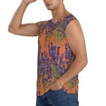 thumbnail image 3 of Daiia Lavender Flowers Printed Men's Tank Tops,Casual Soft Sleeveless Gym Muscle Shirts Bodybuilding Tee-Large, 3 of 8