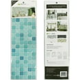 thumbnail image 7 of BeausTile Decorative Adhesive Faux Tile Sheets, 5.4" x 14.8" 4-Pieces, Mint Moroccan, 7 of 7