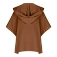 thumbnail image 5 of UYISJ Winter Coats for Women Oversized Cardigans Bat Sleeve Tops Laple Neck Jackets Solid Color Fall Hoodies with Pockets Brown XXL, 5 of 6