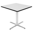thumbnail image 3 of Via 30" Square X-Base Table- Ash Grey/Chrome White/Grey, 3 of 5