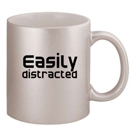 

Easily Distracted - 11oz Silver Coffee Mug Cup