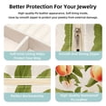 thumbnail image 3 of Peach Travel Portable Square Jewelry Box Earring Necklace Bracelet Holder Organizer Display Case Stand Decorative Box Storage Box, 3 of 6