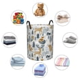 thumbnail image 4 of Daiia Winter Forest Animals Round Laundry Basket with Handles Thickened Waterproof Circular hamper,Dirty Clothes Storage Basket for Bedroom,Bathroom,College Dorm-Medium, 4 of 6