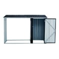 thumbnail image 5 of Firewood Storage Shed, Outdoor Firewood Rack, Outdoor Storage Shed with Log Holder, Firewood Shelter for Patio, Anthracite Galvanized Steel, 5 of 9