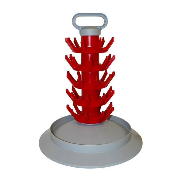 Bottle Drying Tree - 45 Bottle Capacity - Econo Dryer with Drainage Tray - Kitchen Countertop Organizer for Baby Bottles, Glassware, and More Red Pack of 1