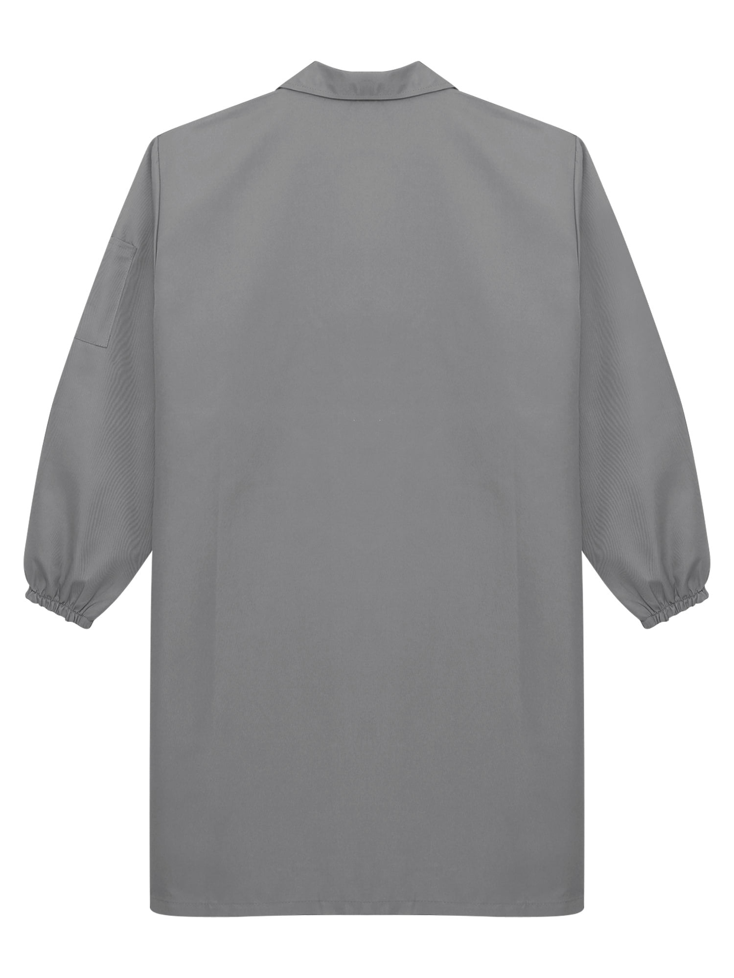 Sxiwei Unisex Mens Womens Work Coat Long Sleeve Front Button