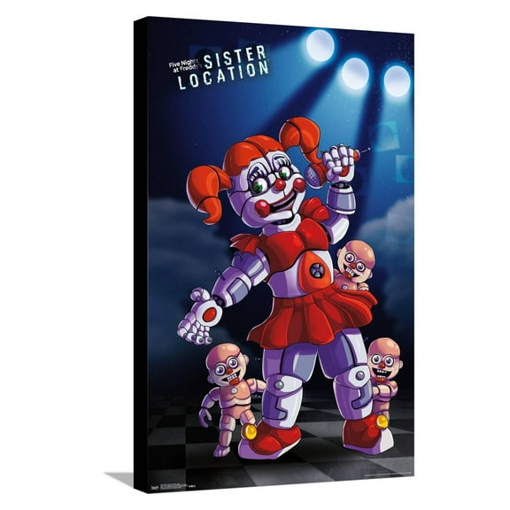 Five Nights at Freddy's: Sister Location - Baby Canvas Wall Poster, 14.725" x 22.375"