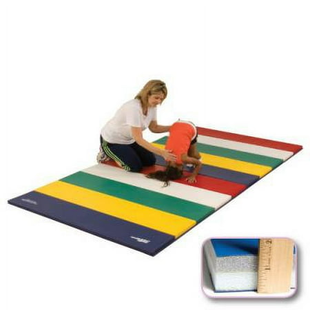 Rainbow Gymnastics Mat by GSC - 4' x 6' x 1.38''