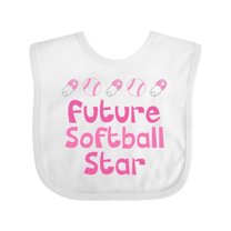 Inktastic Future Softball Star Girls Baby Bib