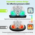 thumbnail image 2 of Gel Wheelchair Seat Cushion,Bed Sore Cushions for Butt,Hemorrhoid Pillow,Sciatica,Coccyx,Pressure Sore and Ulcer Pain Relief Butt Pillow,Cushion for Office Chairs 18" L x 15" W(Black), 2 of 9
