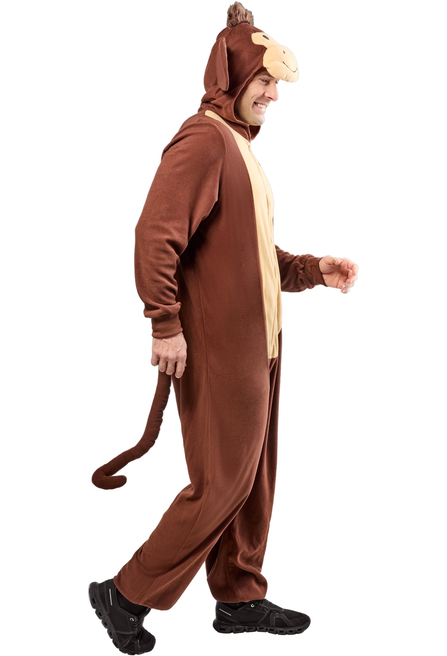 Monkey Jumpsuit Halloween Costume for Adults, Adult Size L (36/42), by Way to Celebrate