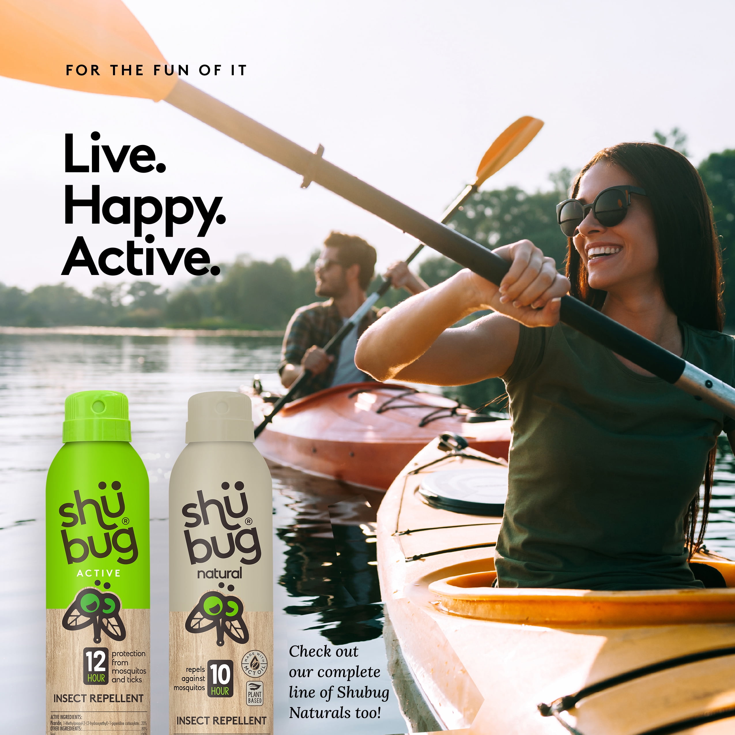 Shubug Active Bug Spray, Deet Free Mosquito Repellent, Picaridin, 5 oz. 360 Spray