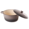 thumbnail image 6 of BergHOFF Neo 5pc Cast Iron Dutch Oven Set with 10" Fry Pan, 3qt. & 5qt., Oyster, 6 of 9