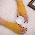 thumbnail image 2 of AWZXDE Womens Gloves Winter Solid Color Knitted Keep Warm Soft Arm Fingerless Mitten, 2 of 2