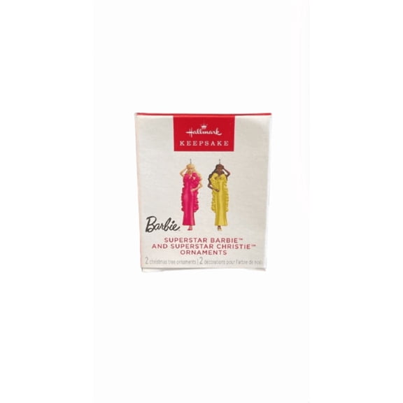 2025 Superstar Barbie and Superstar Christie (Barbie) Hallmark Keepsake Christmas Tree Ornaments QXM9552