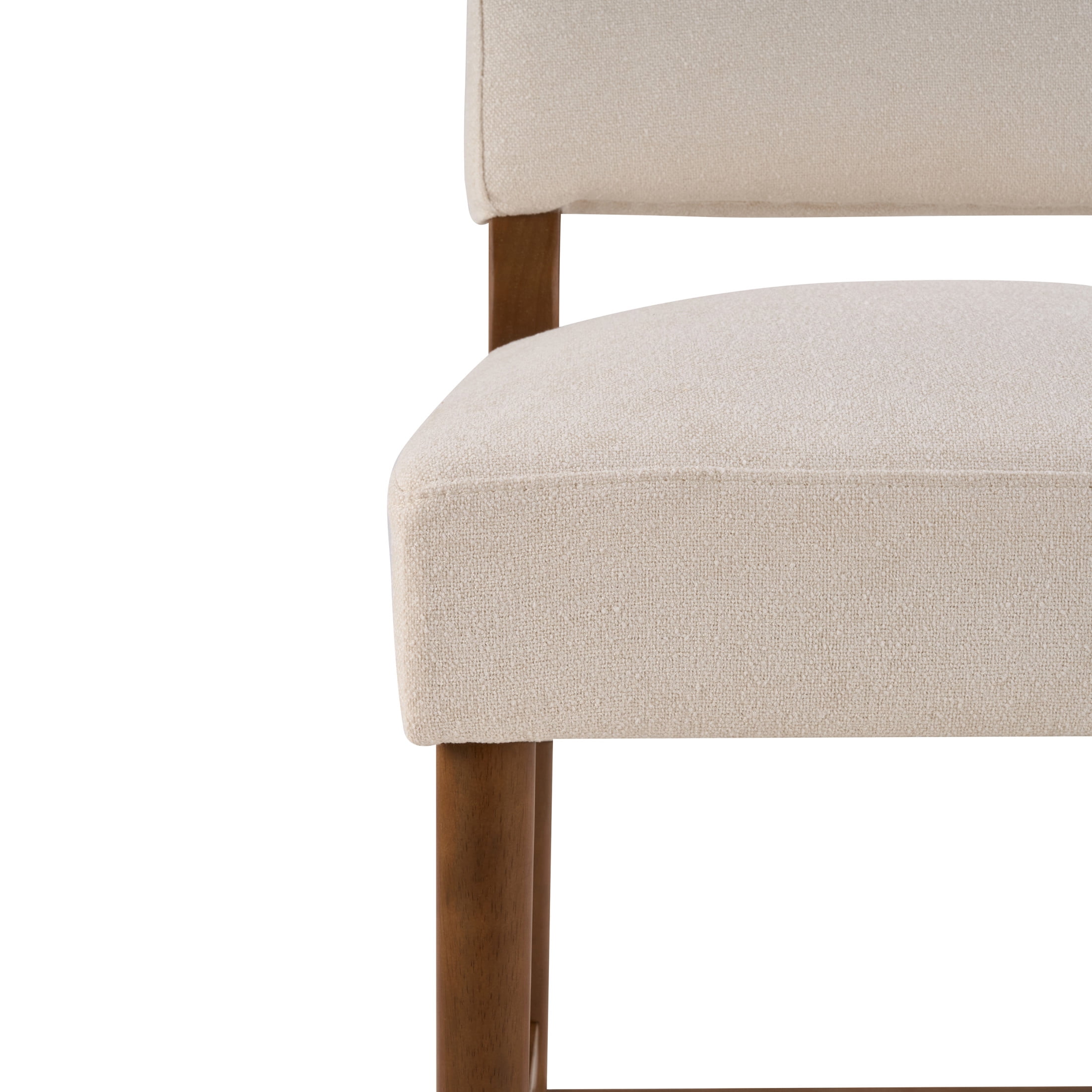 Christopher Knight Home 40" Modern Counter Height Fabric Bar Stools Set of 2, Rubberwood Frame, Beige