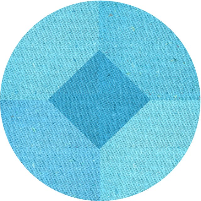 Ahgly Company Tapis de Zone Rond d'Intérieur Lavable à la Machine, Transitionnel, Bleu Cyan Vif, 8 Pieds Rond