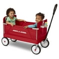Radio Flyer, 3in1 EZ Fold Wagon, Padded Seat with Seat Belts, Red