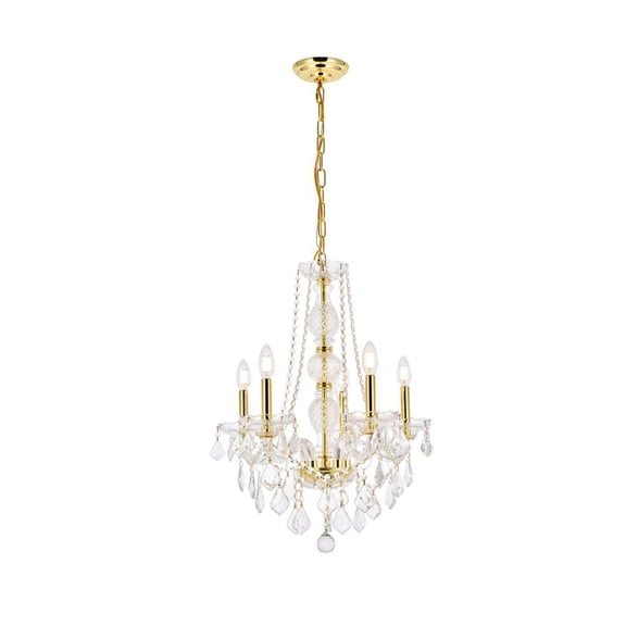 Verona 5 light Gold Chandelier - V7855D21G/RC