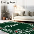 thumbnail image 2 of ODIKA 2'x3' Machine Washable Non-Slip Area Rug, Seasonal Greetings Floor Protection Farmhouse Winter High Traffic Rug with Pad, Green, 735242, 2 of 8