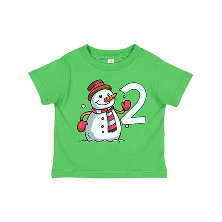 

Inktastic 2nd Birthday Snowman Gift Toddler Boy or Toddler Girl T-Shirt
