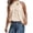 Rose Gold, variant on European Women Summer Leopard Print Sleeveless Neck Bow Vest Top, S, Rose Gold