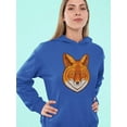 thumbnail image 2 of Zentangle Fox Head Hoodie Women -Image by Shutterstock, Female XX-Large, 2 of 4