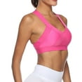 thumbnail image 6 of Padded Sports Bra for Women Lightly Lined Bra Feature V-Neck Nursing Bra Style W-781 Hook and Eye Closure Cute Bras Pinks-a M, 6 of 7