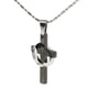 thumbnail image 1 of Crucifijo Cruz jinwen 316L Colgante de acero inoxidable Collar de parejas 24'' negro, 1 of 8