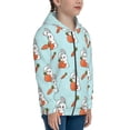 thumbnail image 5 of Kdxio Rabbit Is Eating Carrots Pattern Kids Boys Girls Zip Up Hoodie 3D Printed Hooded Sweatshirt Hoody Coat with Pocket 7-12 Y-, 5 of 6