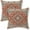 Burnt Orange Grey, variant on Boho Pillow Covers 18x18, Burnt Orange Grey Ethnic Design Outdoor Decorative Throw Pillows for Couch, Fall Carpet Pattern Decor Cushion Cover 2 Pcs Farmhouse Linen Pillowcase for Bed Car Safa