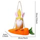 thumbnail image 3 of Adorno colgante de zanahoria de conejo de Pascua • Decoración de muñeca sin cara • Fibra de poliéster suave • Decoración colgante para fiestas de Pascua al aire libre • 1 pieza, 3 of 9