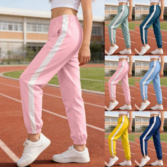 Girls' Sweatpants Straight Leg Casual Baggy Joggers Loose Athletic Lightweight Pants with Pocket 6-12 Months 12-24 Months 2t 3t 4t 5t 6t 7t 8t 9t Children(Navy,1-2 Years)