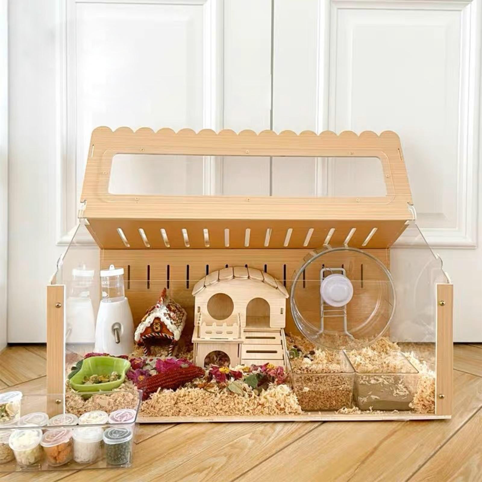 Hamster Cage Exercise Toy Nesting Habitat for Gerbils Rutin Chicken Hideaway 60x32x38CM