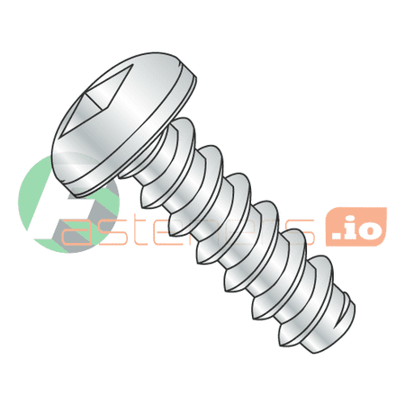 

#4 x 1/4 Type B Self-Tapping Screws / Square / Pan Head / Steel / Zinc (Quantity: 10 000 pcs)