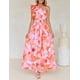 thumbnail image 2 of Vestido largo ZESICA 2025 Boho con volantes florales de un solo hombro para mujer, 2 of 7