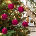 thumbnail image 4 of TIMIFIS 25PCS Velvet Christmas Ball Ornaments Christmas Decorations for Xmas Tree with Hanging Loop Holiday Wedding Party Home Decor, 4 of 7