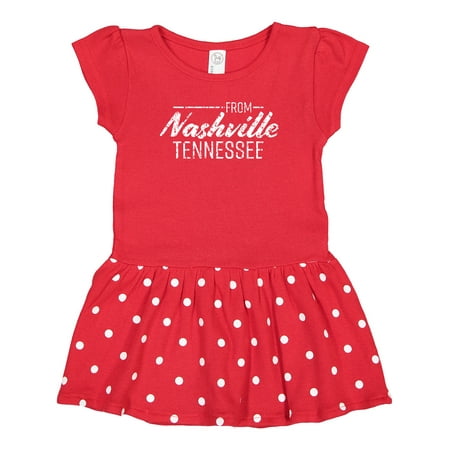 

Inktastic From Nashville Tennessee- State Capital Distressed Text Gift Baby Girl Dress