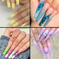thumbnail image 2 of Milue 240x Long False Nails Art Tips Clear Nail Tips Artifical Fingernails for Women, 2 of 21