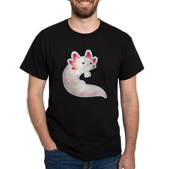 CafePress - Axolotl Dark T Shirt - Men's Classic Graphic Cotton T-Shirt
