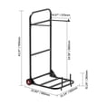 thumbnail image 2 of KFFKFF Folding Chair Rack, 100 lbs Capacity, Durable Chair Cart for Storing 10 Chairs, Versatile Metal Chair Storage Dolly with Rubber Wheels, Push-Style Chair Organizer, Matte Black, 2 of 9