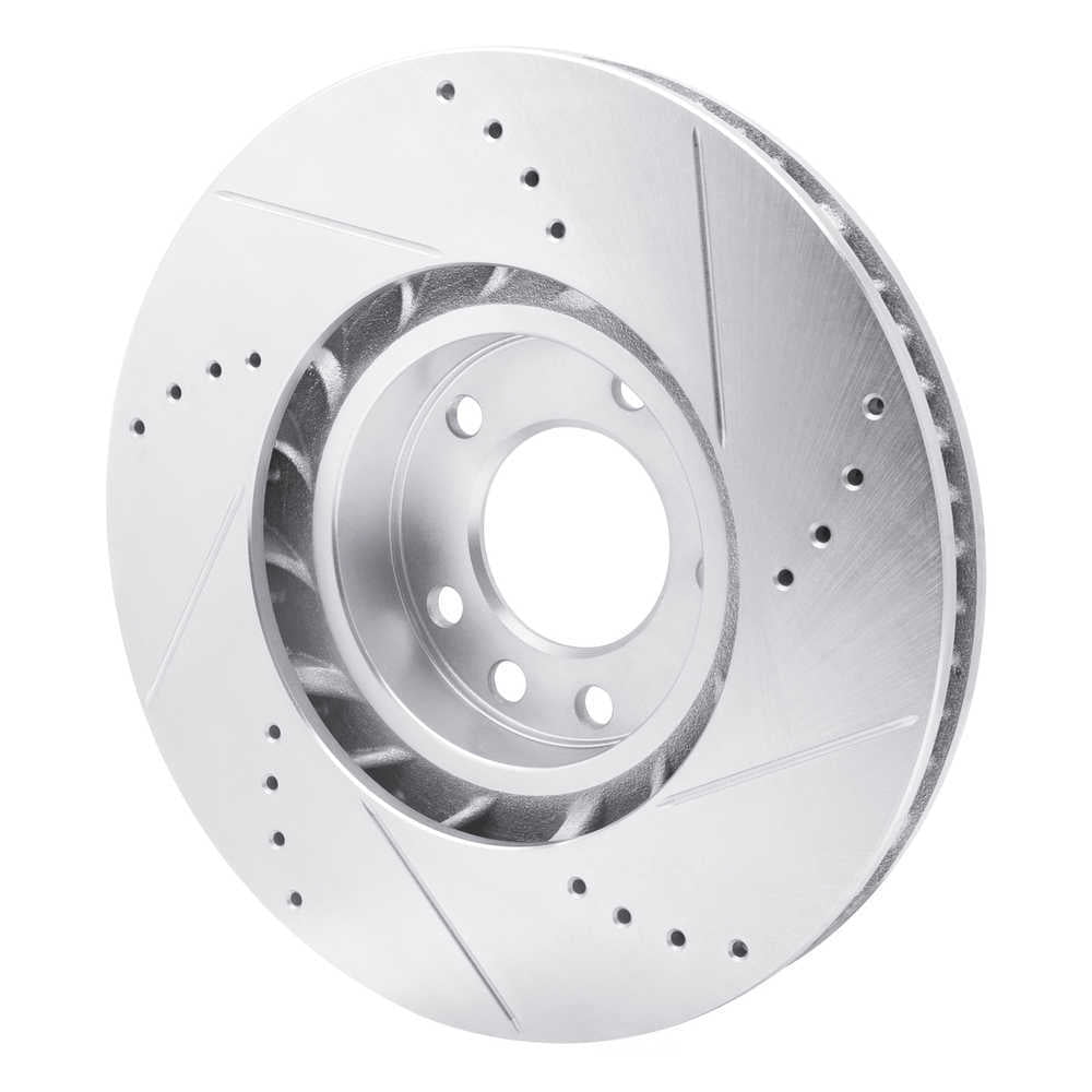 Dynamic Friction Company 631-74056D DFC Brake Rotor - Drilled And Slotted - Silver