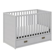 Little Seeds Haven 3-in-1 Convertible Storage Crib, Nursery, White