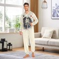 thumbnail image 6 of FORMRS Onesies Pajama for Adults Unisex Hoodie Winter Jumpsuit One Piece Sleepwear, Sizes S-2XL, Beige Astronaut Space, 6 of 7