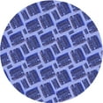 thumbnail image 1 of Ahgly Company Indoor Round Patterned Sky Blue Dress Blue Area Rugs, 6' Round, 1 of 6