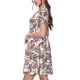 thumbnail image 2 of Easygdp Paisley Floral para Vestido Transpirable de Mujer, Vestido Suelto de Manga Corta con Pliegues y Bolsillos para el Verano, 2 of 6