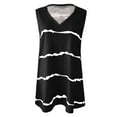 thumbnail image 6 of QUINDOS Womens Tank Tops Plus Size Summer Black Exercise Casual Plus-Size V-Neck Striped Sleeveness Tops Loose Vest Blouses Womens Camisoles, 6 of 6